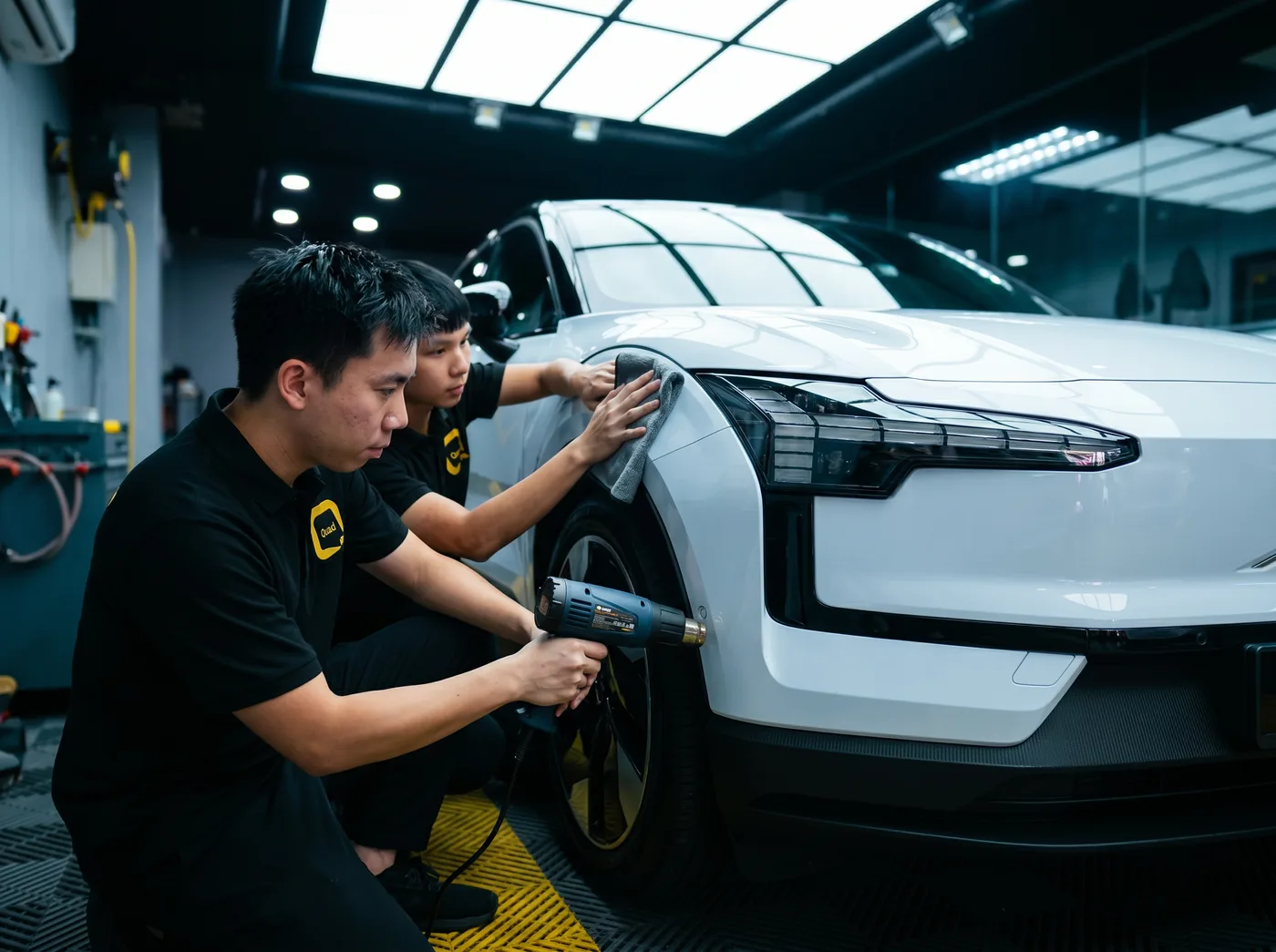 Tepi Dikemaskan dengan Haba — Pemasangan PPF Quad Film pada Volvo EX30